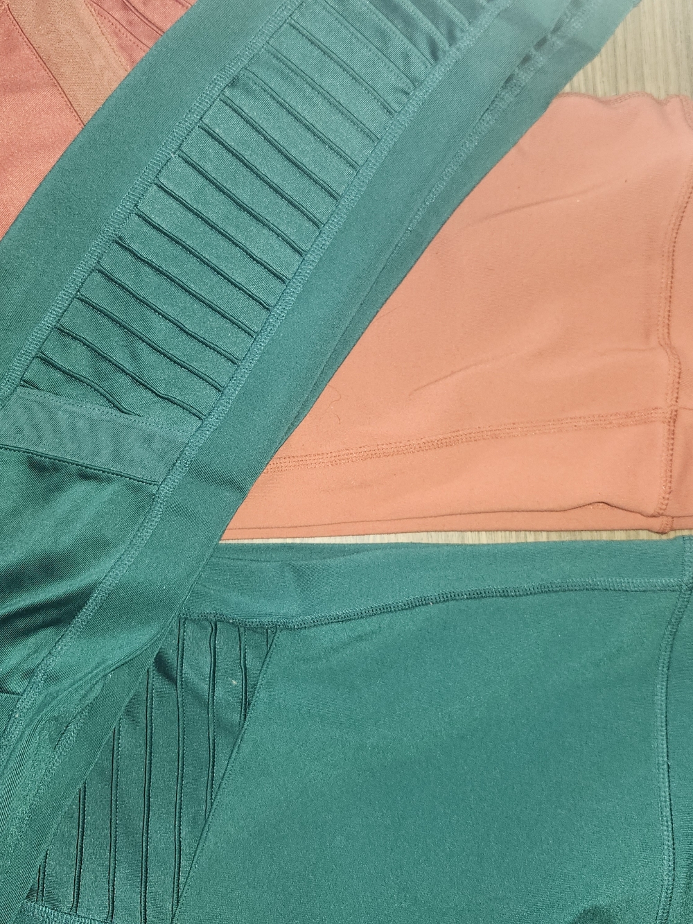 2 Alo Yoga Moto Leggings Teal and Rust  Bundle